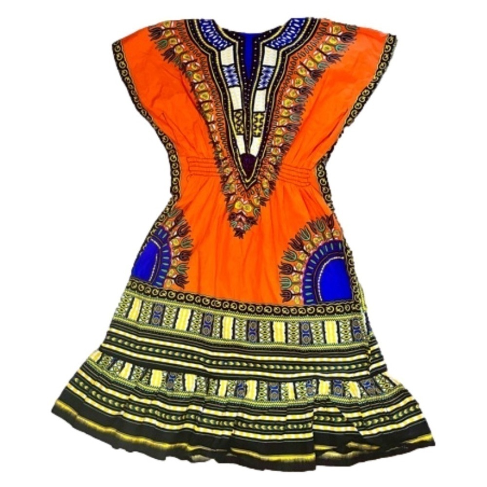 Traditional African Dashiki Print Top/Dress - Picture 2 of 10